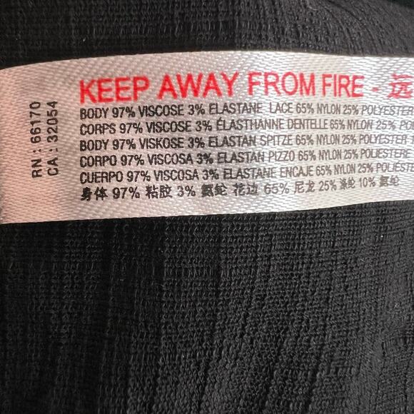 FREE PEOPLE Premonitions BodyCon Dress in Black Size Large - Picture 13 of 14